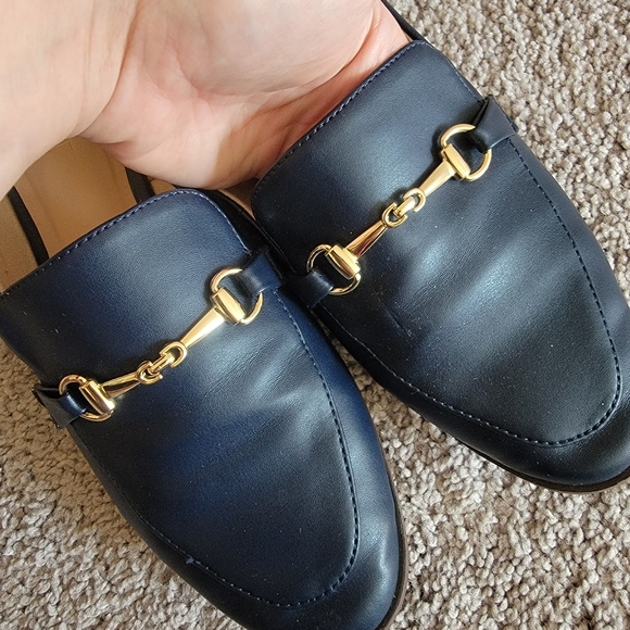 Loft OUTLET Navy and Gold Loafers - Picture 2 of 11